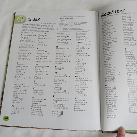 " Explore & Learn Atlas of the World " Kids Book Elementary Homeschool Hardcover - Picture 14 of 16